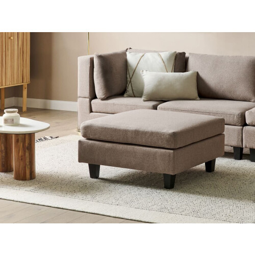 Beliani Ottoman UNSTAD Fabric Brown 1
