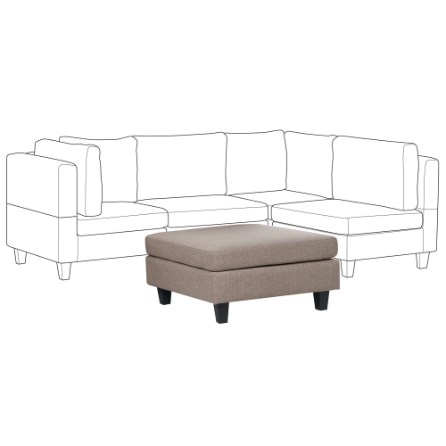 Beliani Ottoman UNSTAD Fabric Brown 2