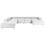 Beliani Modular Corner Sofa 5 Seater ARDAL Corduroy Off-White Right Hand 4