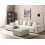 Beliani Corner Sofa LUNGO with Ottoman Corduroy Off-White Right Hand 3