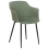 Beliani Set of 2 Dining Chairs ELIM Fabric Dark Green 4