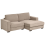 Beliani Corner Sofa KOLDING Fabric Taupe Left Hand 4