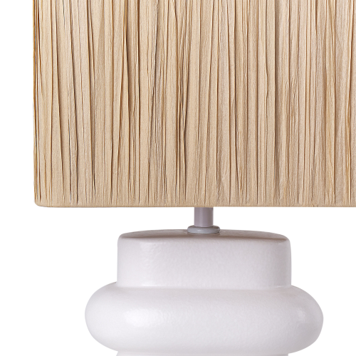 Beliani Table Lamp JUDY Ceramic White 2