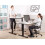 Beliani Electric Adjustable Standing Desk DESTINES 180 cm 80 cm White/ Black 3