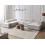 Beliani Modular Corner Sofa 5 Seater ARDAL Corduroy Off-White Right Hand 2