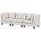 Beliani Modular Sofa 3 Seater UNSTAD Fabric Light Beige 3