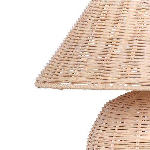 Beliani Table Lamp CINDER Rattan Natural 2