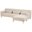 Beliani Corner Sofa 3 Seater SIMOS Corduroy Light Beige Left Hand 5