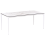 Beliani Garden Dining Table SOVARETO 180 cm 90 cm Marble Effect White Marble 4