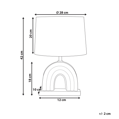 Beliani Table Lamp TITNA Ceramic Multicolour 2