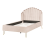 Beliani Bed Fabric AMBILLOU 120 x 200 cm (EU Small Double) Light Beige 4