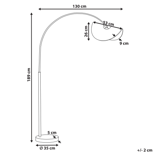 Beliani Floor Lamp HERRON Natural 2