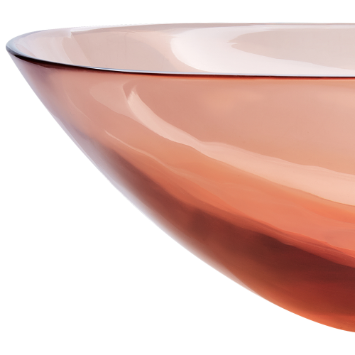 Beliani Countertop Basin MOENGO 540 x 360 mm Solid Surface Light Red 1