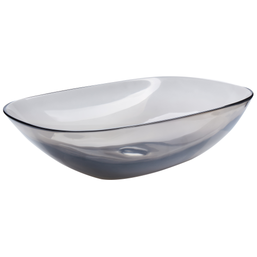 Beliani Countertop Basin MOENGO 540 x 360 mm Solid Surface Black 1