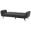 Beliani Sofa Bed 3 Seater VIMMERBY Fabric Black 5