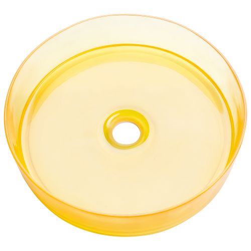 Beliani Countertop Basin TOLOSA  360 mm Solid Surface Yellow 2