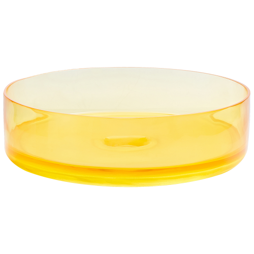 Beliani Countertop Basin TOLOSA  360 mm Solid Surface Yellow 1