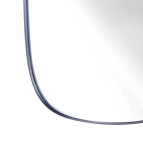 Beliani Wall Mirror CERGY 39 cm 95 cm Metal Black 2