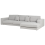Beliani Corner Sofa 5 Seater LOFOTEN Fabric Light Grey Left Hand 5