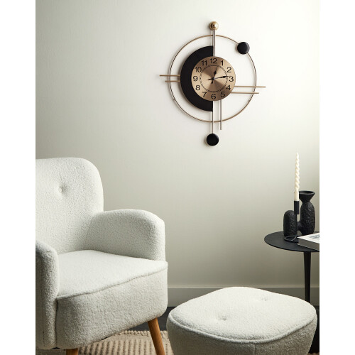 Beliani Wall Clock ALLOGNY 59 cm Metal Gold 2