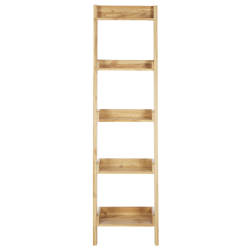Beliani 5 Tier Shelving Unit MOBILE DUO 169 cm Light Brown 1