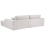 Beliani Corner Sofa 3 Seater LOFOTEN Fabric Off-White Left Hand 5
