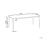 Beliani Garden Dining Table SOVARETO 180 cm 90 cm Marble Effect White Marble 3