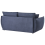 Beliani Sofa 3 Seater KUNES Fabric Dark Blue 4