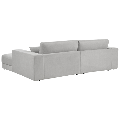 Beliani Corner Sofa 3 Seater LOFOTEN Fabric Light Grey Left Hand 2