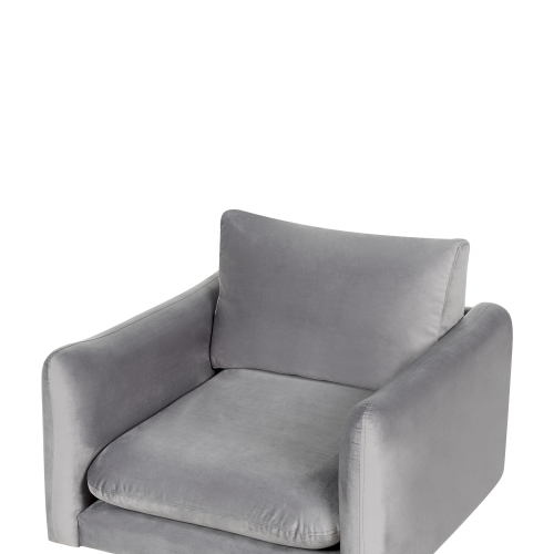 Beliani Armchair VINTERBRO Velvet Grey 1