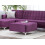 Beliani Ottoman ABERDEEN Fabric Violet 2