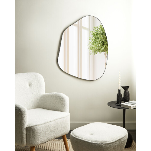 Beliani Wall Mirror PUTEAUX 70 cm 92 cm Metal Black 1