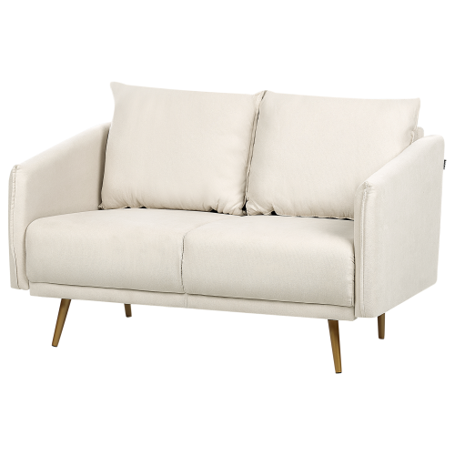 Beliani Sofa 2 Seater MAURA Fabric Light Beige 1