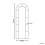 Beliani Wall Mirror CROSSES 60 cm 170 cm Metal Black 3