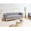 Beliani Sofa 3 Seater ALNOR Fabric Dark Grey 2