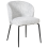 Beliani Set of 2 Dining Chairs ZANA Fabric White/Blue 5