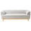 Beliani Sofa 3 Seater ALNOR Fabric Light Grey 3