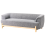 Beliani Sofa 3 Seater ALNOR Fabric Dark Grey 5
