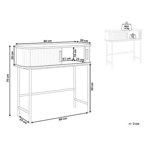 Beliani Console Table BRADLEY Brown 2