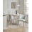 Beliani Set of 2 Dining Chairs ZANA Fabric White/Blue 2