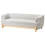 Beliani Sofa 3 Seater ALNOR Fabric Light Grey 5