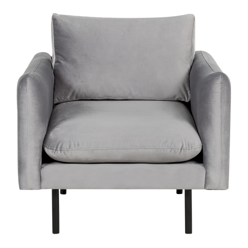 Beliani Armchair VINTERBRO Velvet Grey 1
