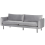Beliani Sofa 3 Seater VINTERBRO Velvet Grey 5