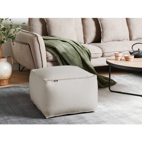 Beliani Pouffe DAREYN Velvet Light Beige 2