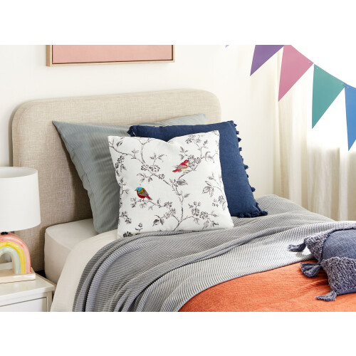 Beliani Throw Cushion DILLENIA 45 x 45 cm Cotton White 1