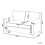 Beliani Sofa 2 Seater RONNEBY Corduroy Dark Green 3