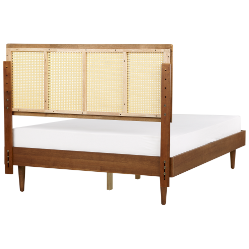 Beliani Bed Rattan AURAY 140 x 200 cm (EU Double) Brown 2