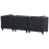 Beliani Modular Sofa 3 Seater UNSTAD Black Fabric 6