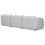 Beliani Corner Sofa 3 Seater SVANSELE Fabric Grey Left Hand 5