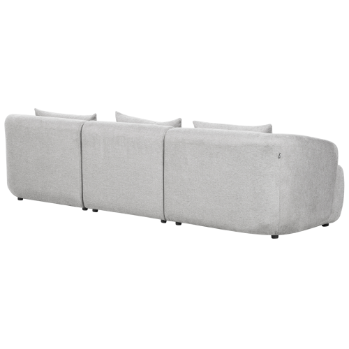 Beliani Corner Sofa 3 Seater SVANSELE Fabric Grey Left Hand 2